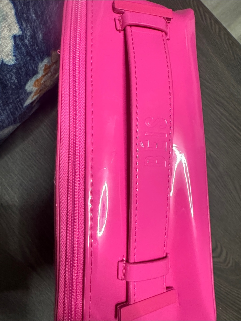 BEIS Hot Pink Patent Handle Cosmetic Case - Picture 5 of 9